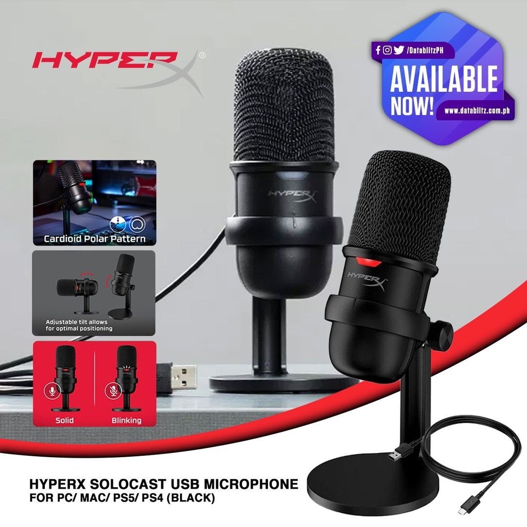 СКИДКА! Микрофон Hyperx SOLOCAST для стрима и т.д