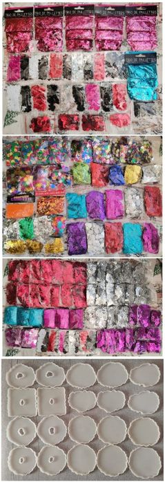 Mulaje matrite silicon forma geode rasina epoxidica confetti sclipici