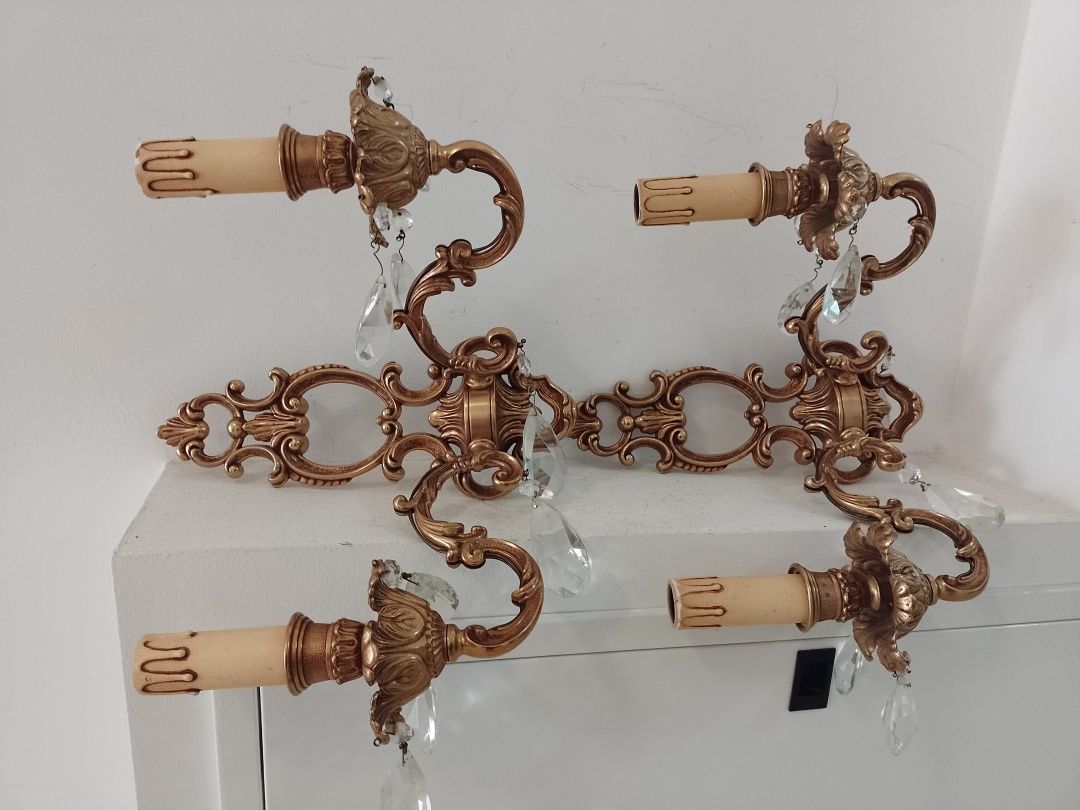 Elegant set de aplice dimensiuni mari din bronz masiv in stilul france