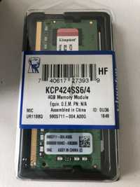 Memorie laptop 4GB DDR4 Kingston 2400MHz KCP424SS6 noua sigilata