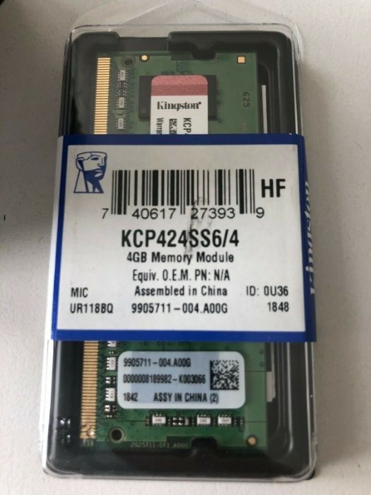 Memorie laptop 4GB DDR4 Kingston 2400MHz KCP424SS6 noua sigilata