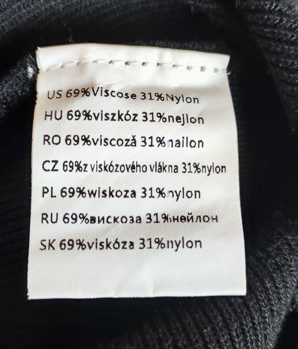 Банкетна дамска черна рокля с камъни, машинна плетка; Over size: M÷XL