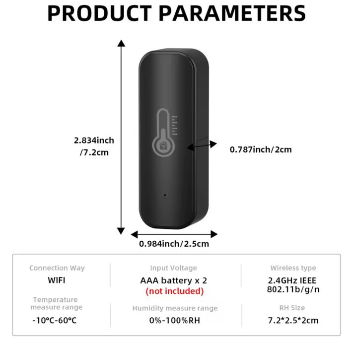 3 x Senzor smart Wifi pentru temperatura si umiditate