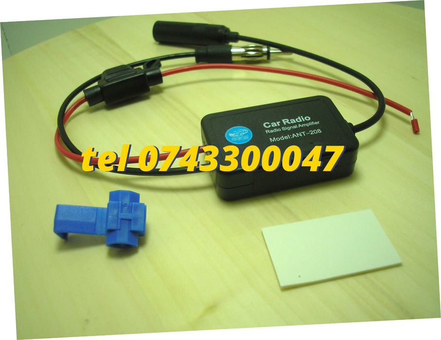 Amplificator Semnal Antena Radio Auto Fm 12v