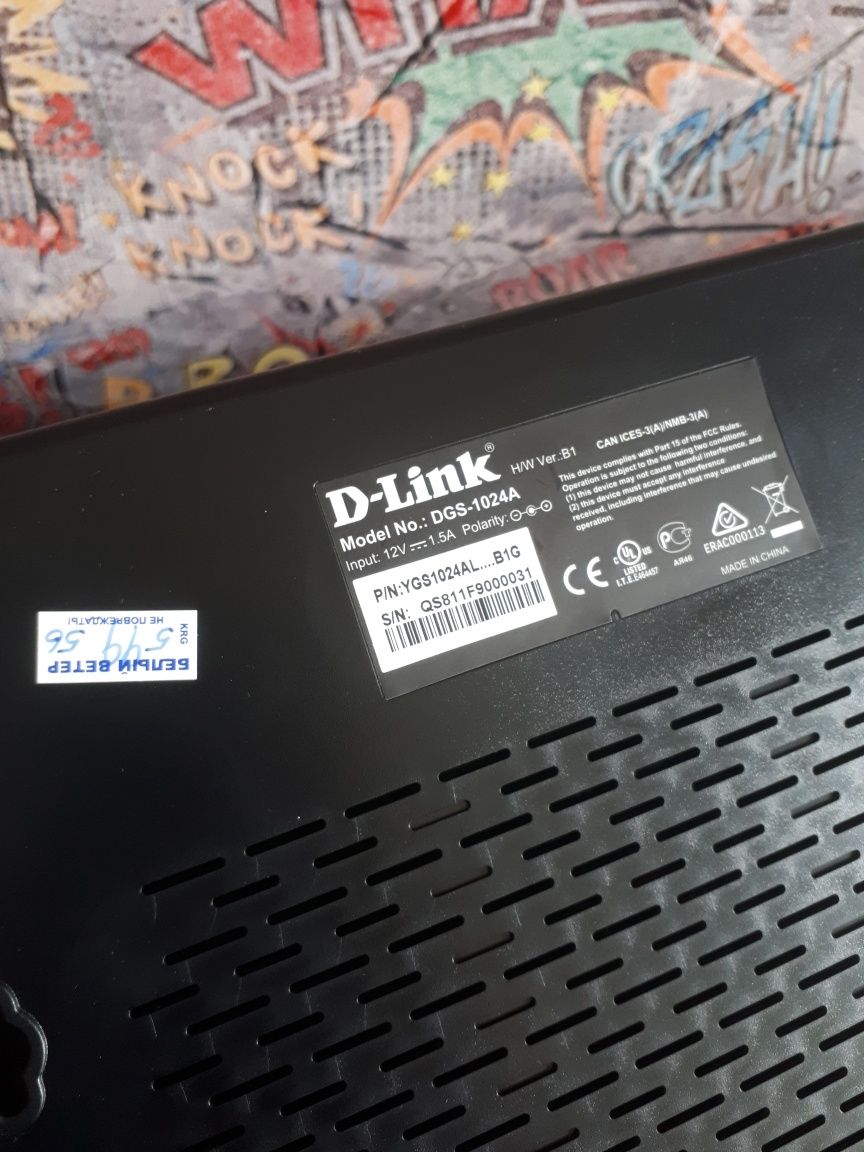 Коммутатор 24-канальный, D-Link DGS-1024A