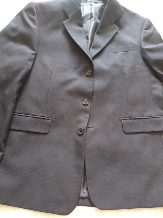 Haină și vesta costum , pe negru, stofa