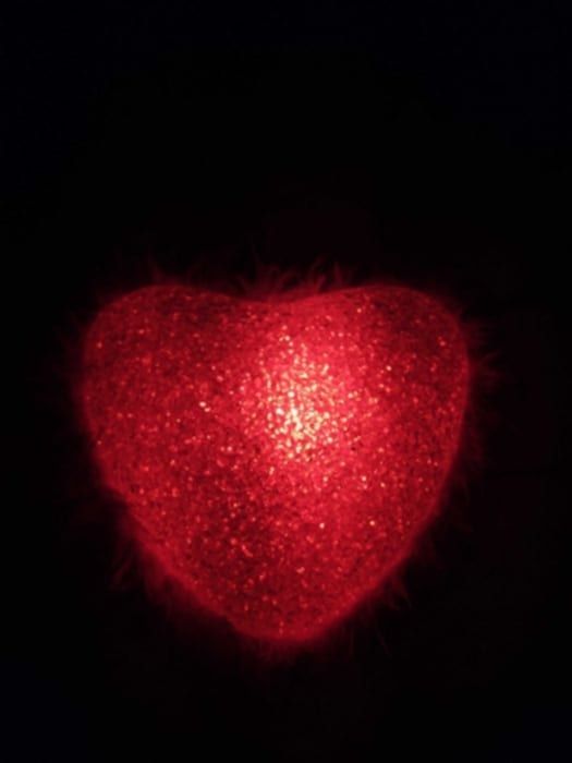 Нощна лампа сърце