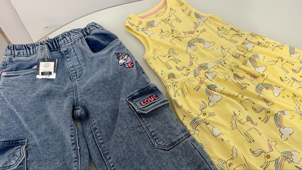 Rochita M&S si Blugi Unicorn NOI marimea 116