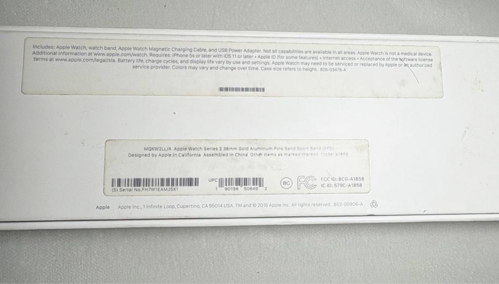 Оригинальная коробка от Apple Watch Series 3 | В отличном состоянии |