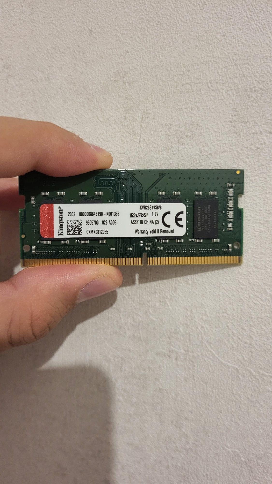 Оперативная память (ОЗУ) DDR4 для ноутбука - 8 гигабайт Kingstone