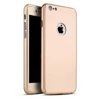 Husa GloMax FullBody Gold Apple iPhone 8 Plus cu folie de sticla