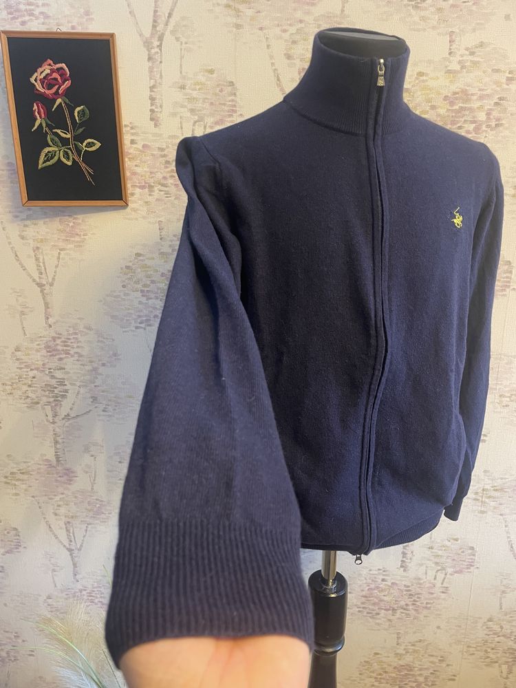 Jerseu barbati lana merino si cashmere Blue Stone L/XL