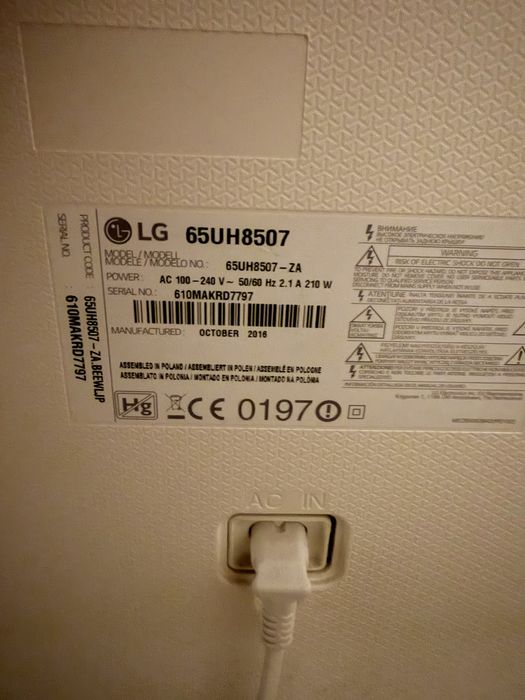 Smart TV LG 4K 164 cm