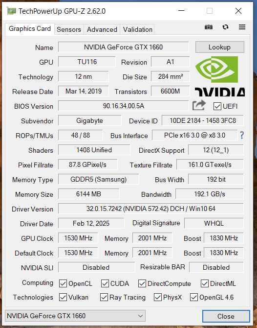 Видеокарта Gigabyte GTX 1660 OC 6GB GDDR5