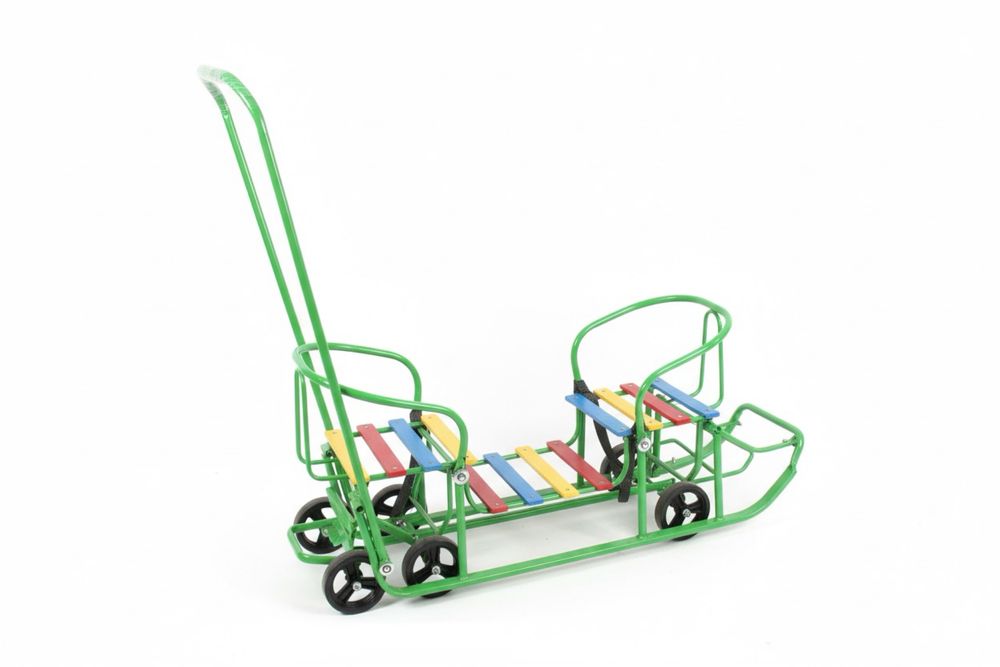 Детские санки-коляска для двойни / двух детей