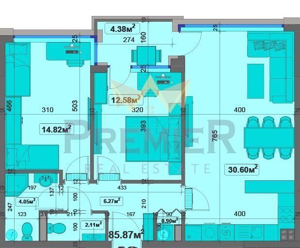 Продава се Тристаен апартамент в Варна, Чайка - 104 кв.м за 2403 €/кв.м - Снимка #1
