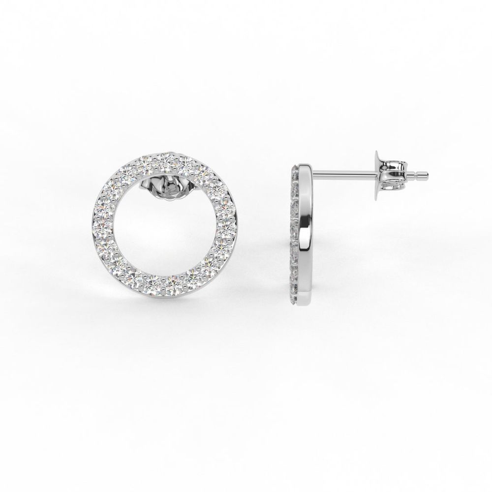 Cercei cu moissanite de 0,44 carate