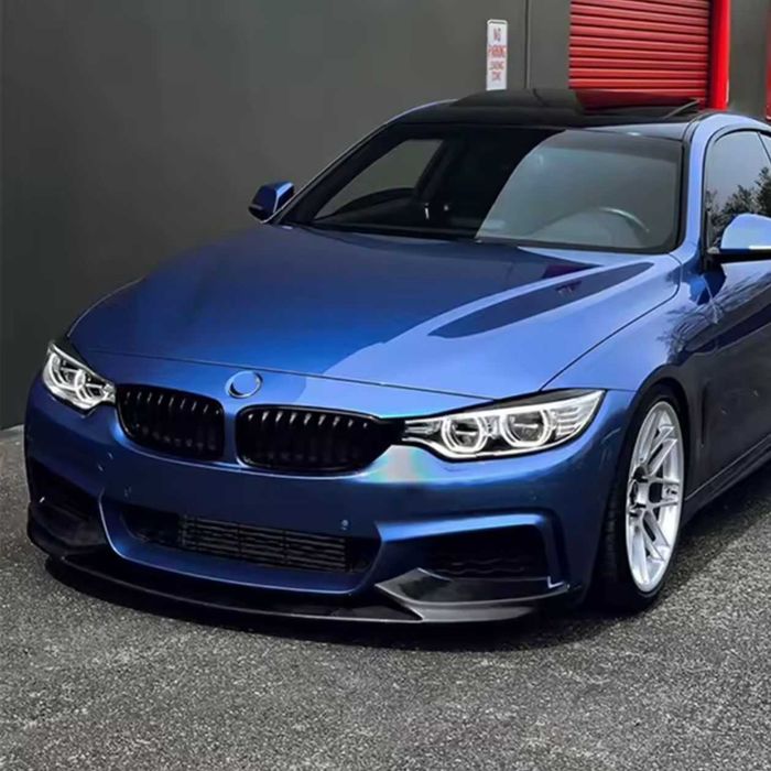 Lip prelungire bara fata M cu BMW Seria 4 F32 F33 F36 negru lucios