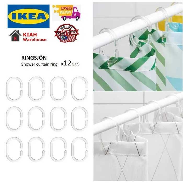 IKEA RINGSJON - Inele transparente perdea / draperie.