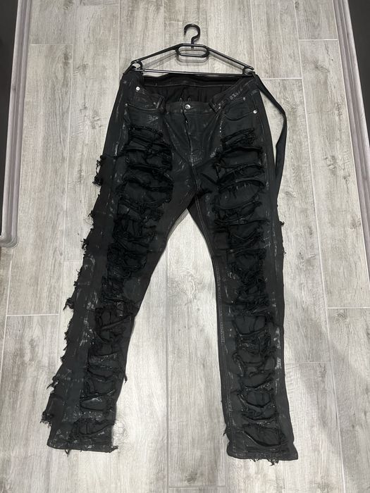 Дънки Rick Owens DRKSHDW waxed,disstressed