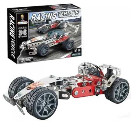 Метален детски конструктор кола болид формула 105 части