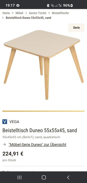 Masa/mese cu picioare stejar masiv