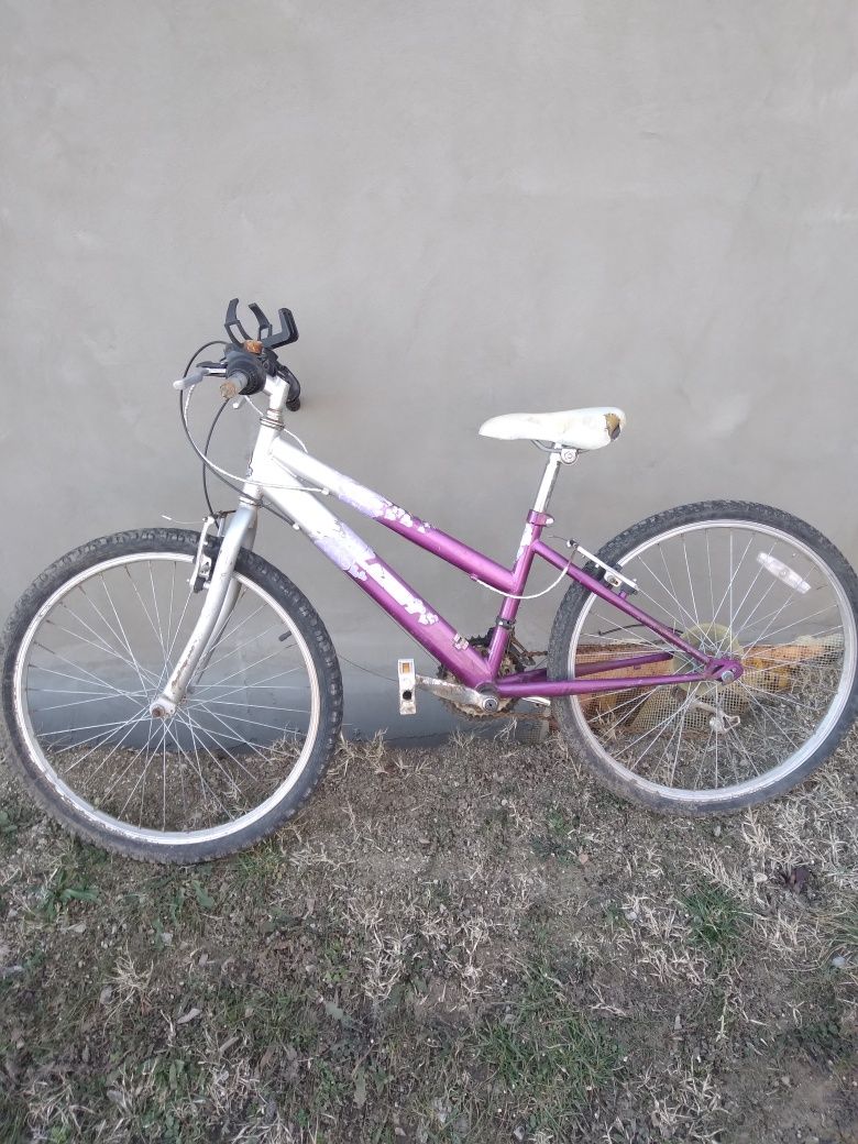 Bicicleta roz pentru fete