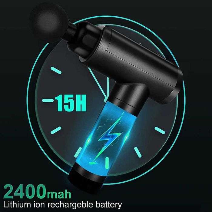 Масажен пистолет с 10 глави, масажор за спортисти за цяло тяло