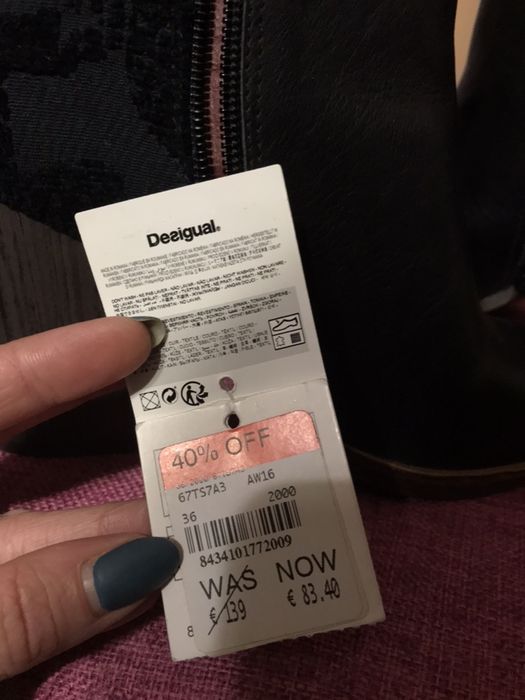 Дамски боти естествена кожа Desigual