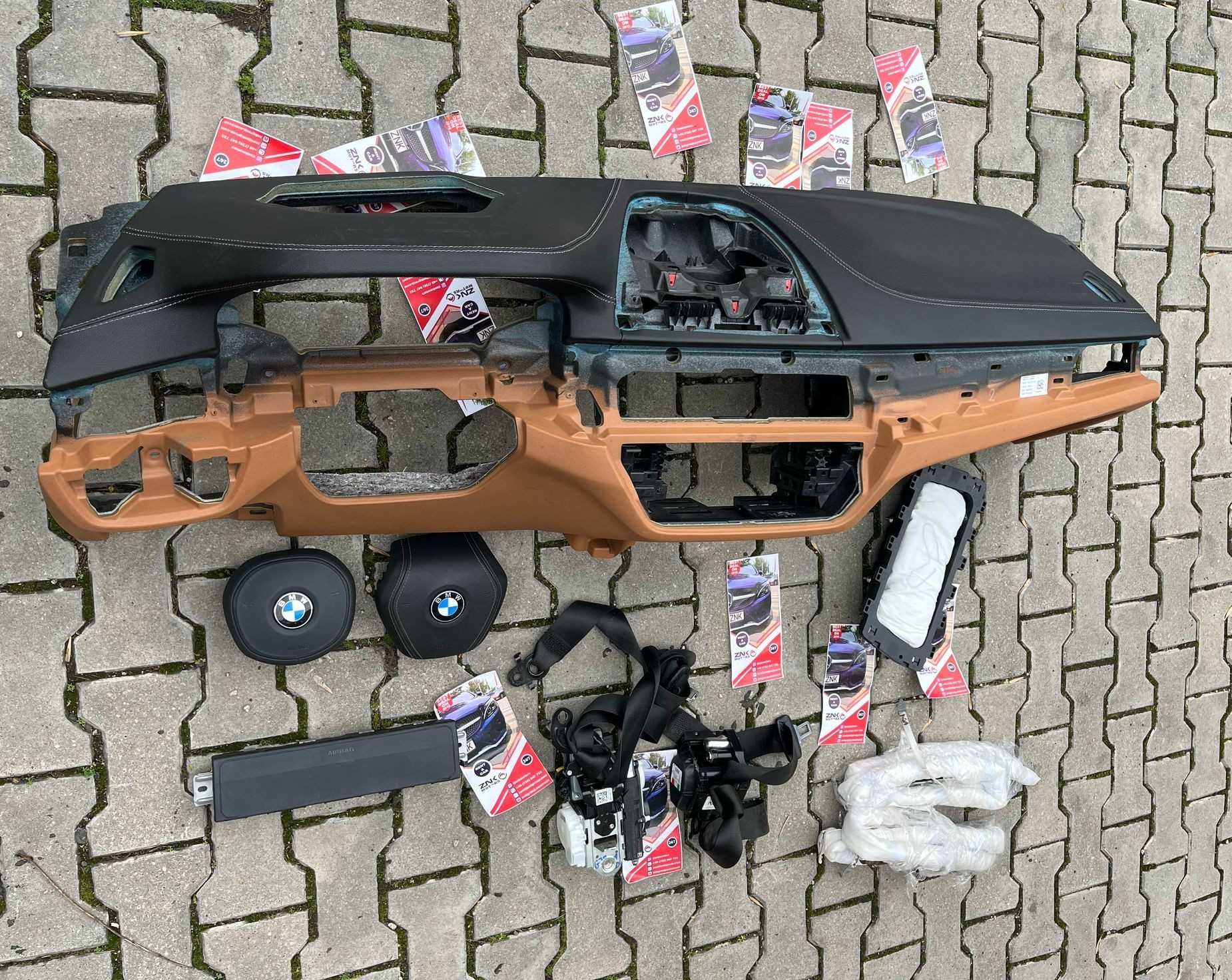 BMW G30 - plansa bord HUD piele - kit airbag - centuri de siguranta