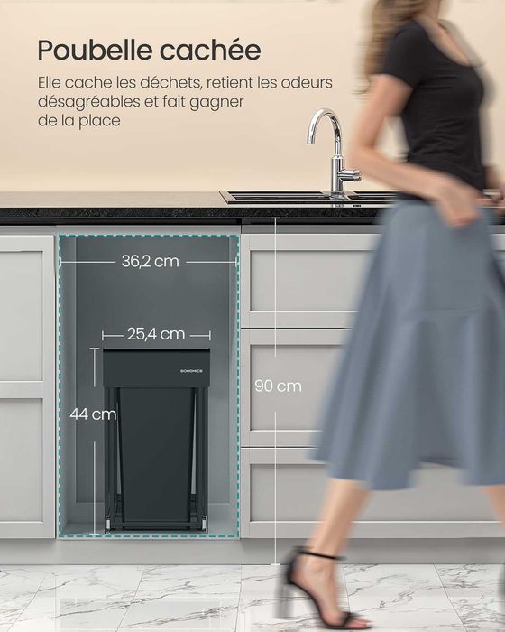 Кош за вграждане 2 по 15л