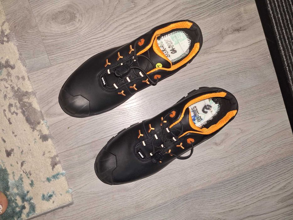 pantofi uvex S3 43 negru/portocaliu noi