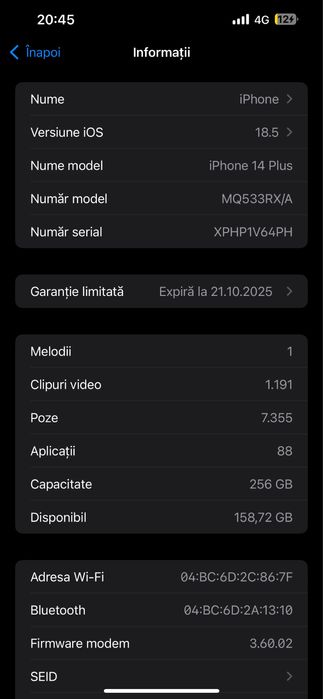 Iphone 14 plus 256gb