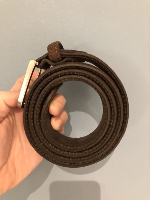 Кожен колан от естествен велур