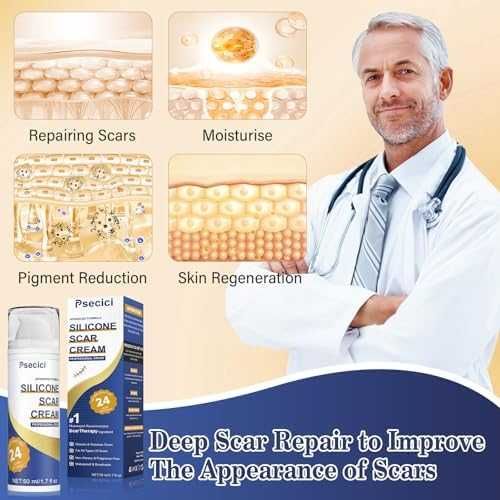 Нов Силиконов крем за белези / хирургия акне стрии изгаряния операции
