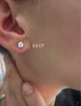 Cercei moissanite 1 CT