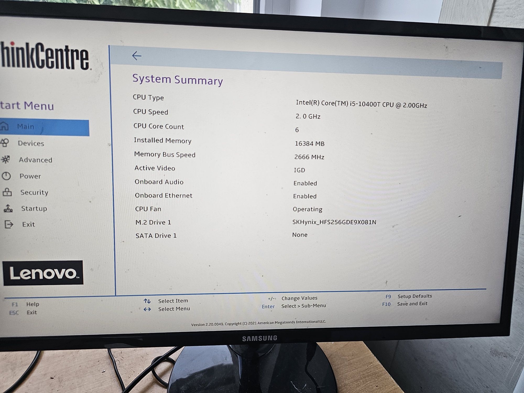 Mini pc Lenovo ThinkCentre M70Q Tiny i5 a10a ram 16 m.2 256Gb Video 8G