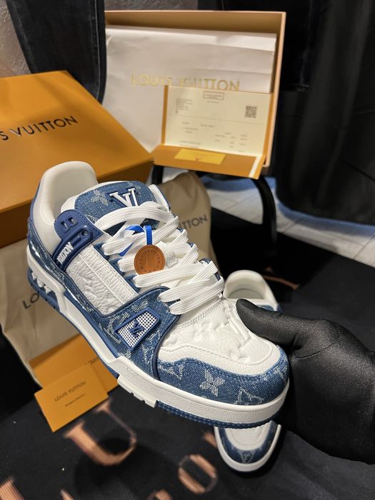 Adidasi Louis Vuitton Trainer piele FULL BOX ! Reducere!