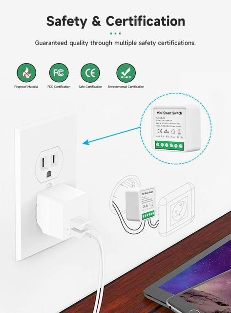 Tuya Smart ZigBee 3.0 16A  мини-превключвател (Home Assistant Z2MQTT)