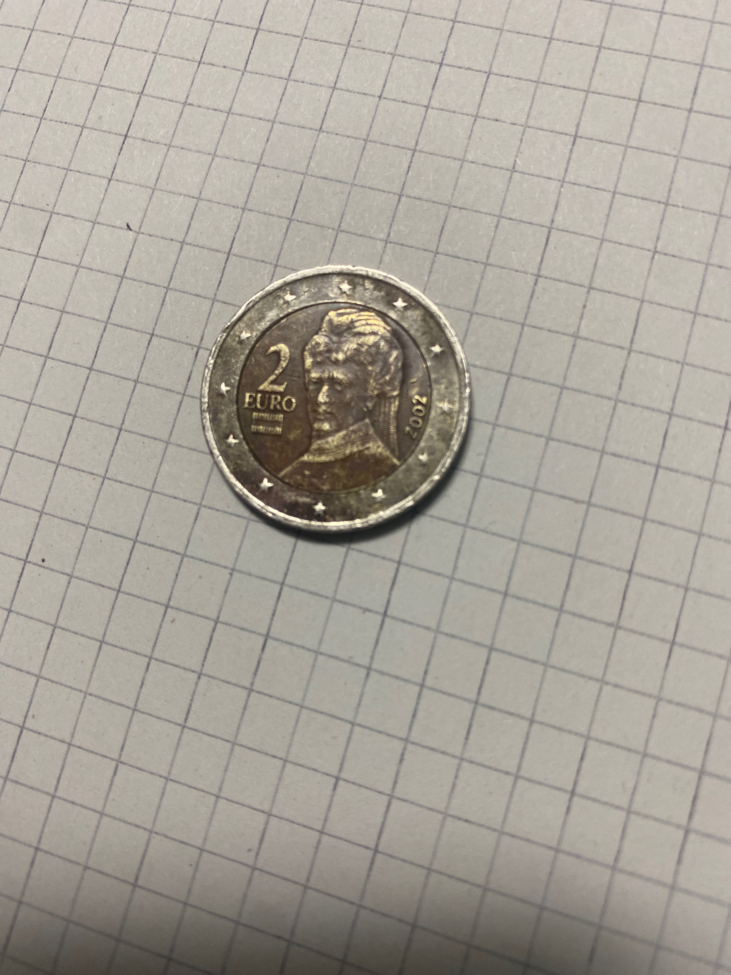Moneda 2 euro Austria 2002 rara