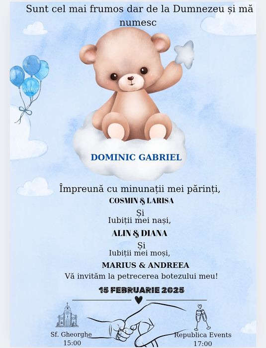 Realizez invitații digitale cu designul dorit