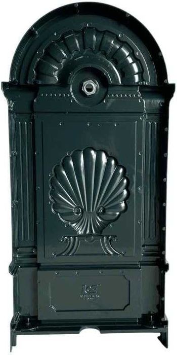 Fantana gradina cu picior, cismea verde, cu robinet alama, H. 83 cm