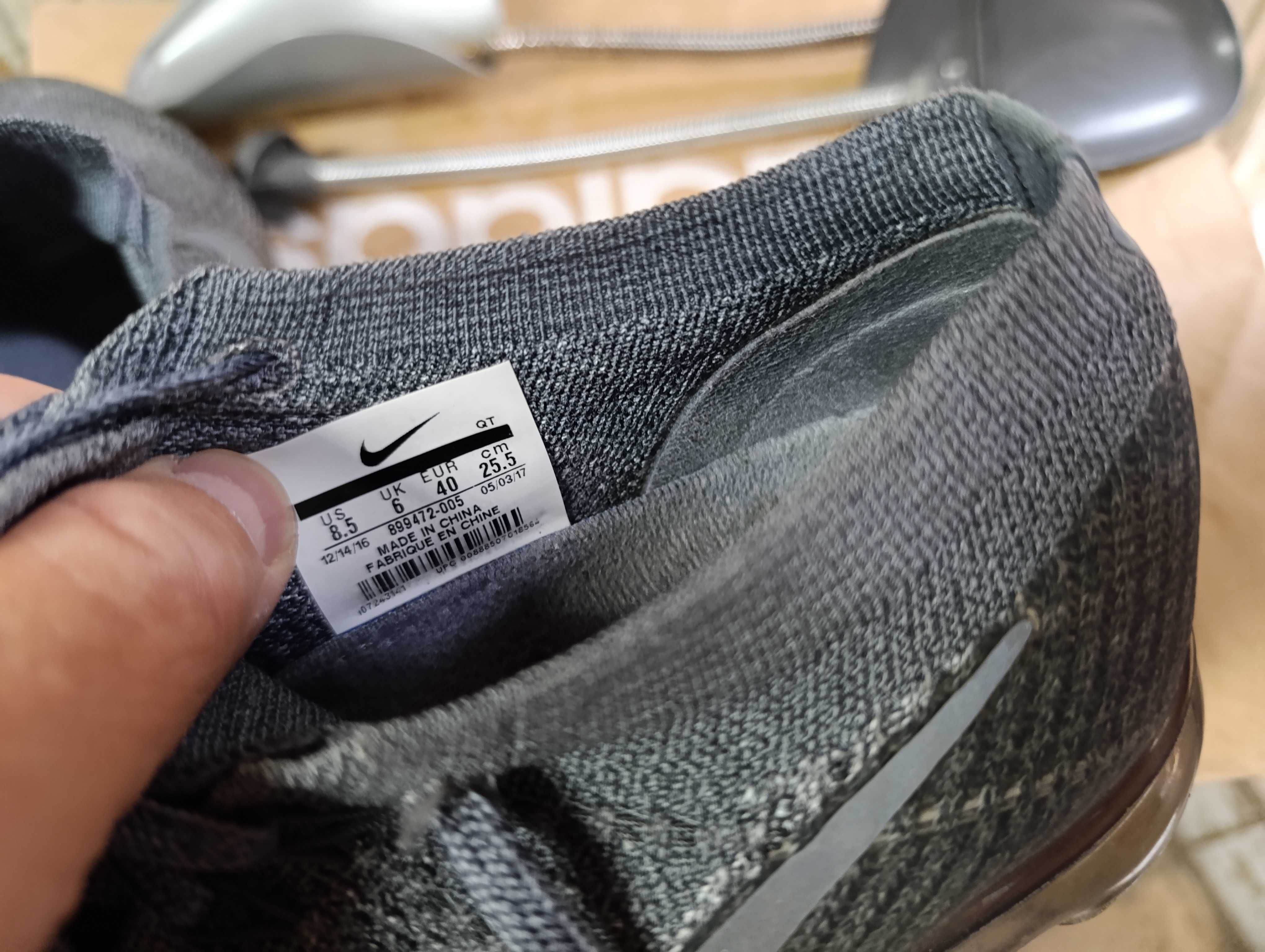 Nike Air VaporMax Flyknit Cool Grey''оригинални маратонки 40 номер