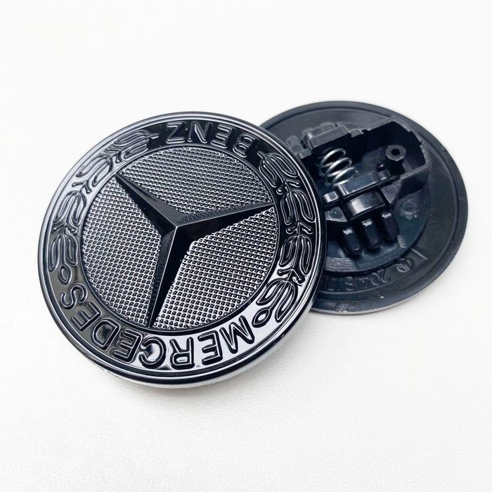 Черен гланц тип емблема за Мерцедес за преден капак тапа Mercedes -Ben