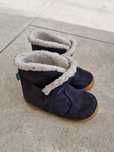 Cizme cu scai imblanite Kickers din piele bleumaren 22