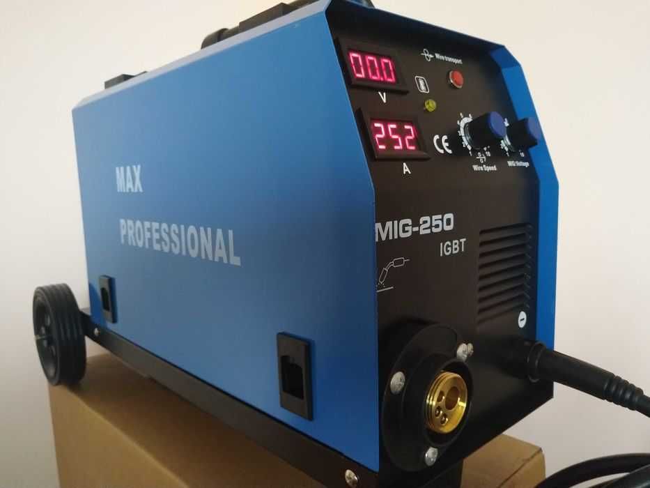 МАХ250 Професионално Телоподаващо СО2 MIG 250Ампера Телоподаващ Апарат