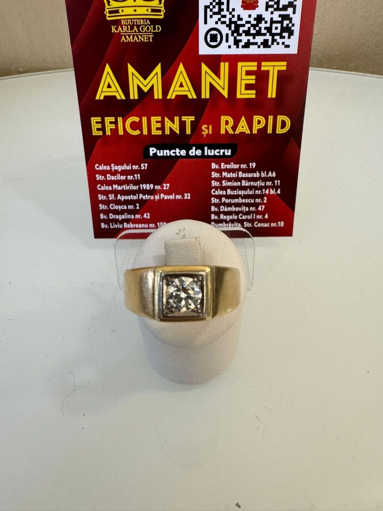 Inel din aur de 14k cu diamant Amanet BKG