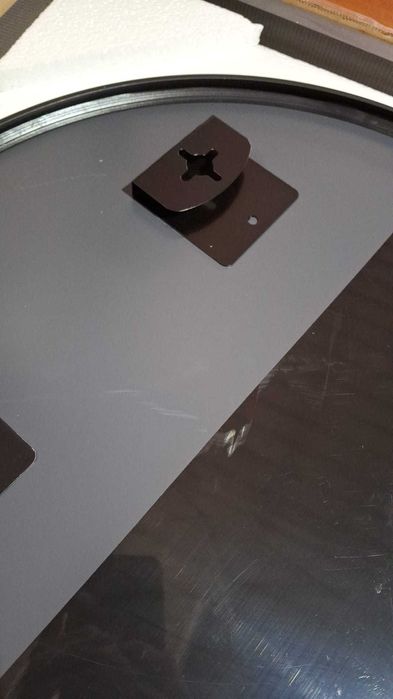 Oglinda rotunda Koonmi, 50 cm, rama din aluminiu, negru