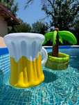 Halba bere gonflabila pentru piscina + ceas Time for beer
