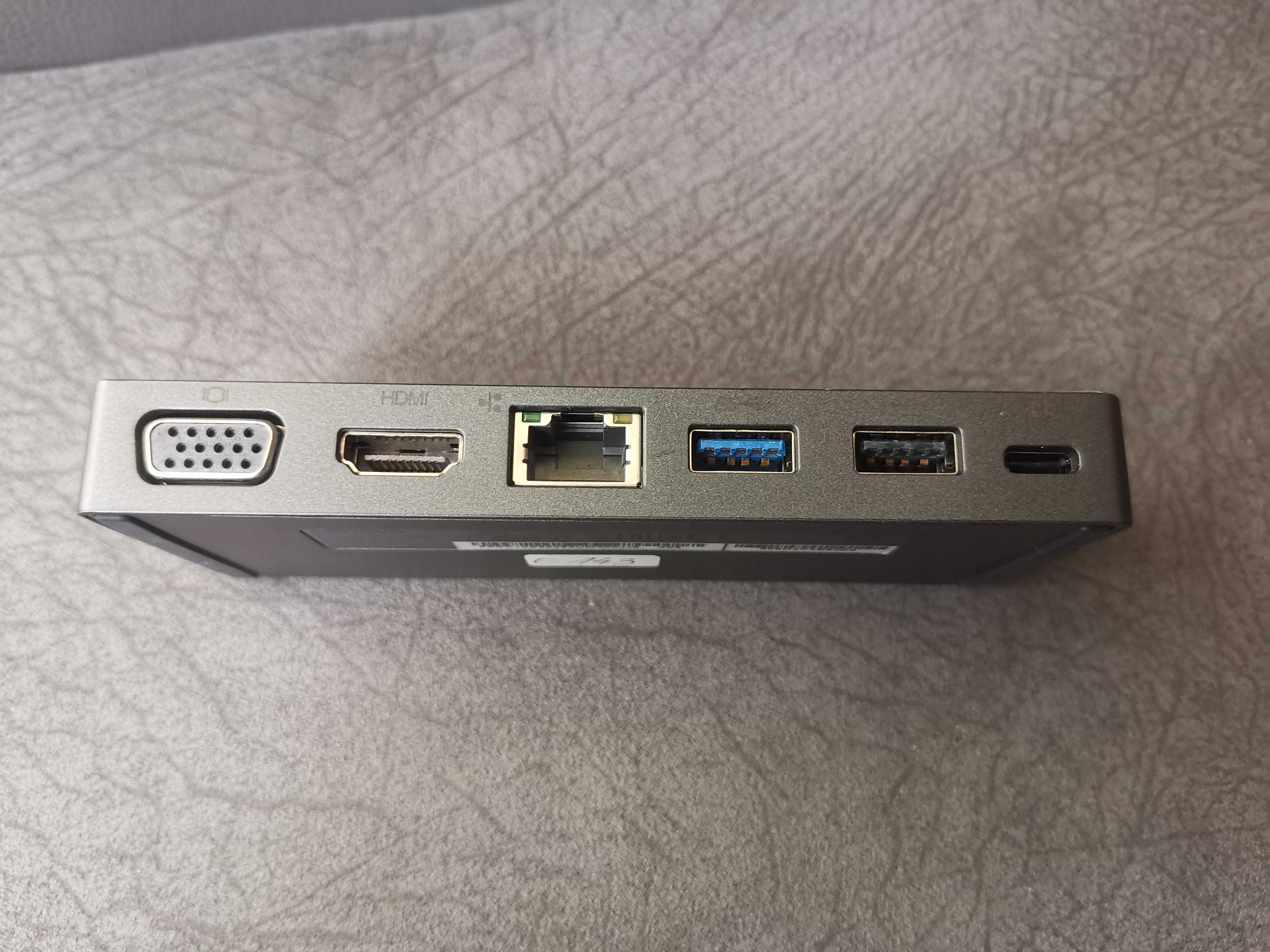 Lenovo Powered USB C Travel Hub, docking USB, HDMI, VGA, RJ-45)